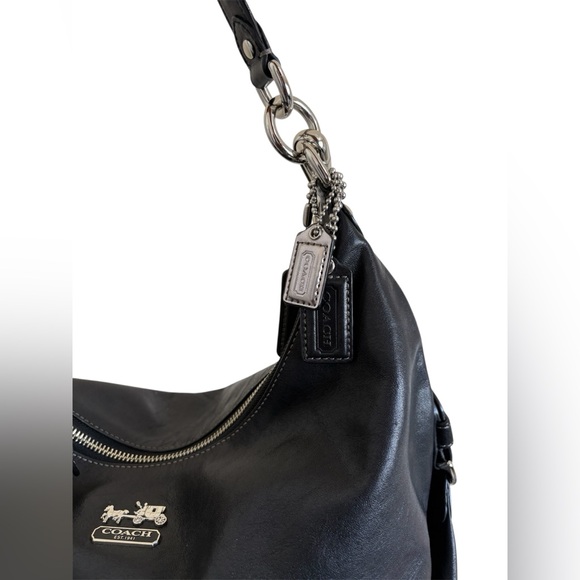 COACH Madison Hailey Black Leather Hobo Bag - Picture 9 of 11